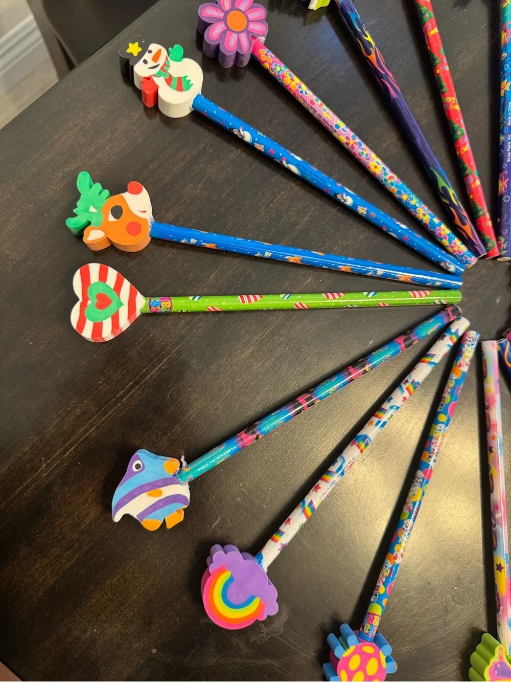 Vintage Lisa Frank Pencil with Eraser Lot of 19